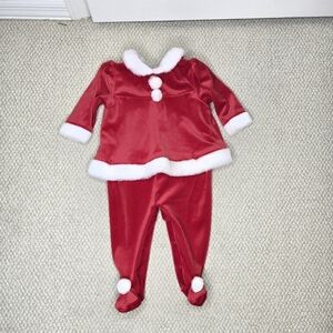 Kids Red Santa Costume with White Trim 6-9 Mons